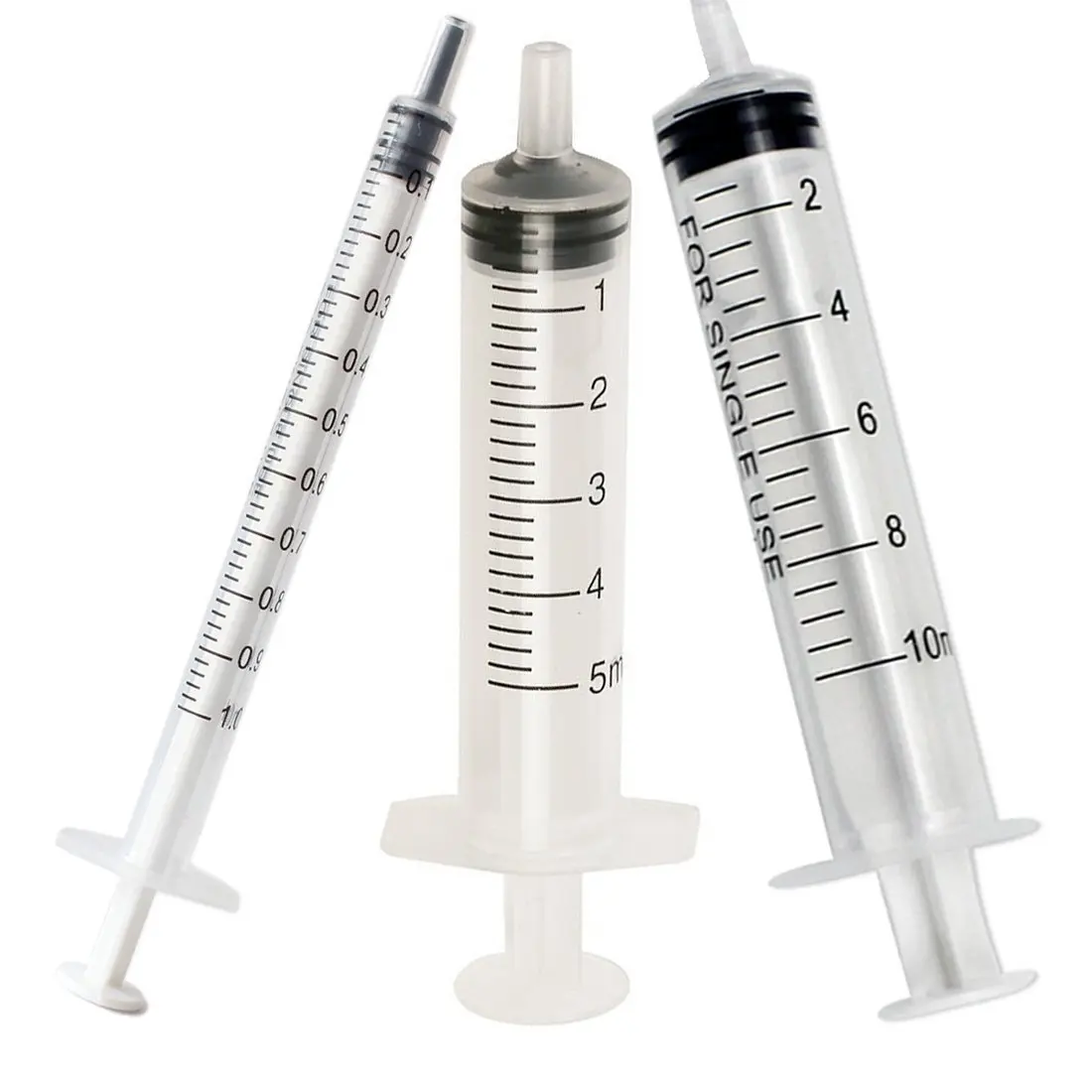 1ml,2.5ml,5ml,10ml Sampler Injector Disposable Syringe  For Measuring Nutrient Hydroponic , Non-Sterile