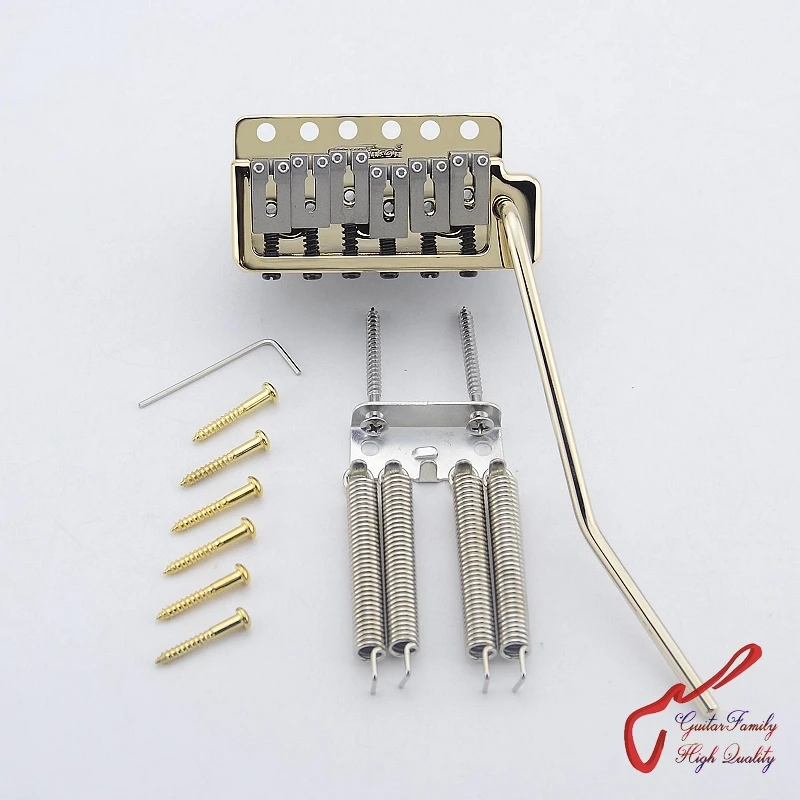 

Genuine Wilkinson WVPC-SB Electric Guitar Tremolo System Bridge . Steel Saddle . Steel Block ( Gold ) Made In Korea