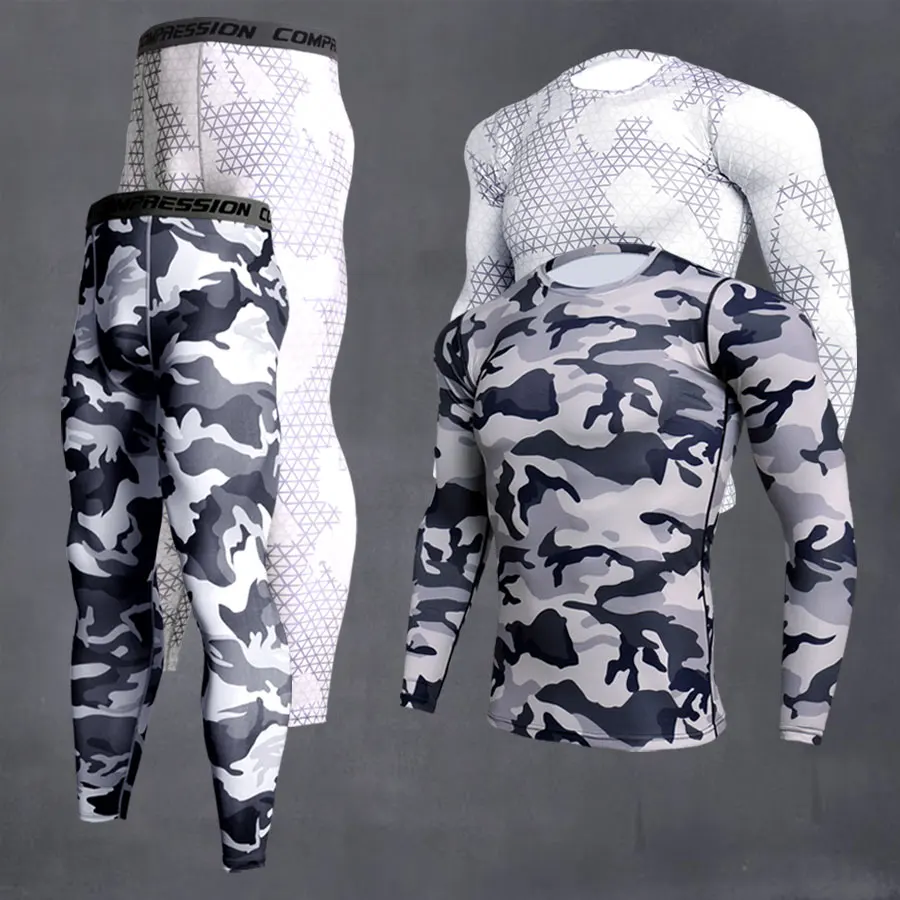 

Mma rash guard men's running clothes 2019 racing suit compression clothing leggings long-sleeved knitwear union suit MMA shirt