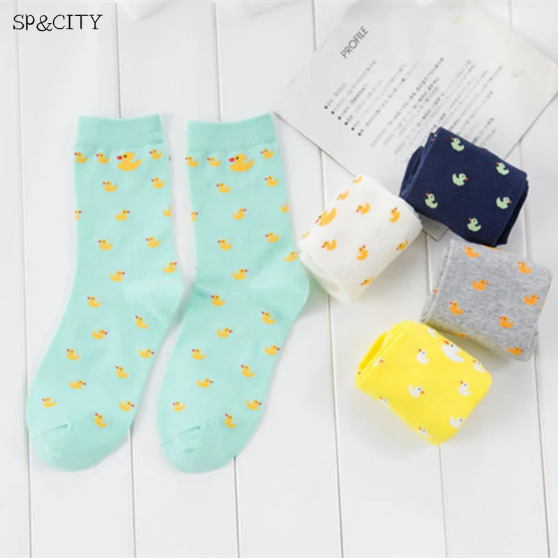 Cartoon Cute Animal Duck Pattened Short Socks Fashion Cute Women Funny Socks Female Casual Cotton Ankle Socks Harajuku Sox