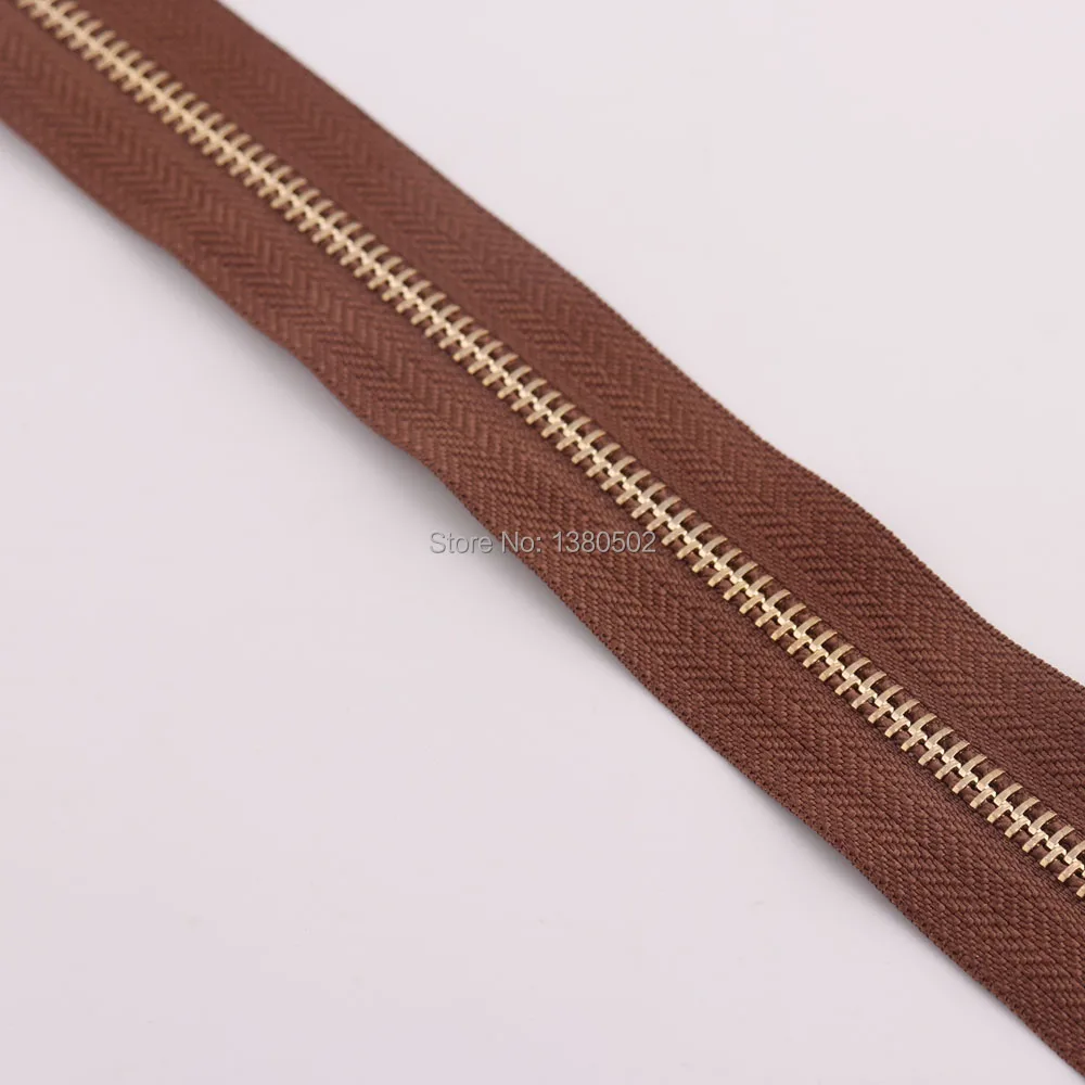 

1 yard 5# brown Color 32mm Zipper Metal Teeth Zippers Sewing Accessories Jeans Casual Pants