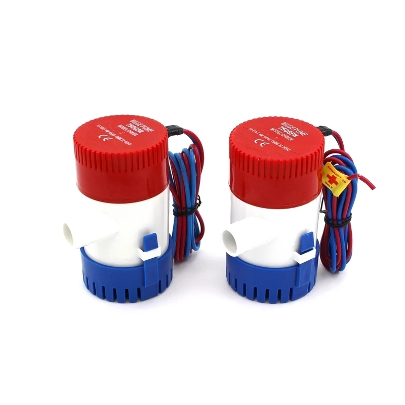 Bilge Pump 350 500 750 1100GPH DC 12V 24V Electric Water Pump For Aquario Submersible Seaplane Motor Homes Houseboat Boats