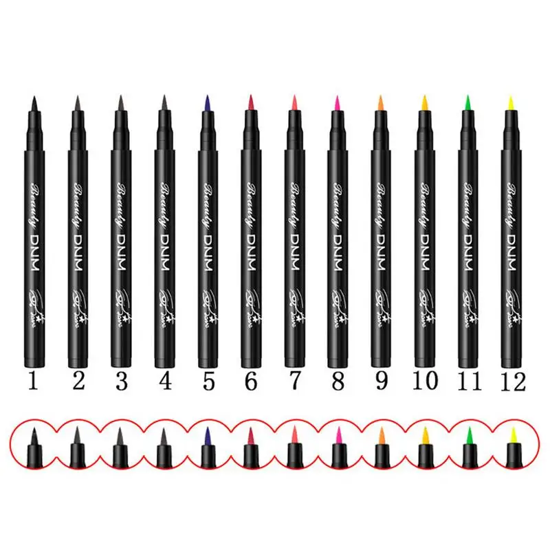 12 di colore di Lunga durata Impermeabile Matita Eyeliner facile da Indossare Eyeliner Della Penna di Trucco Cosmetico Impermeabile Eyliner Penna