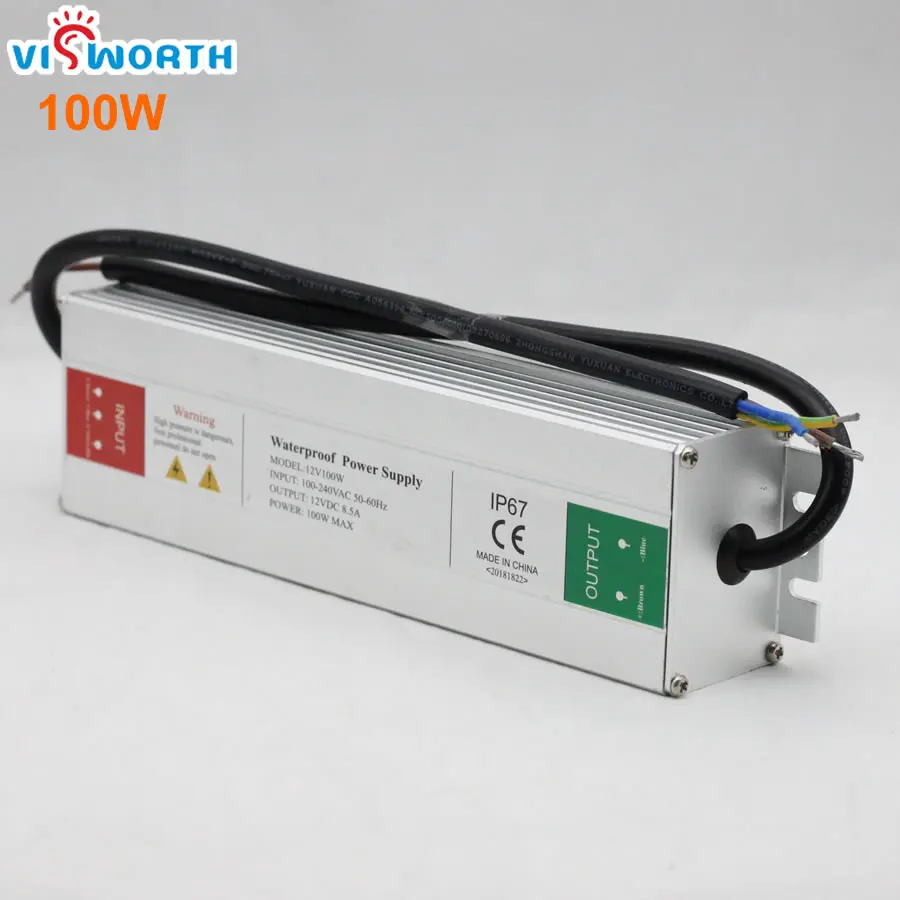 DC12V 100W 200W 300W Waterproof rainproof Electronic LED Driver AC110V-260V ip67 led strip lights transformer Converter