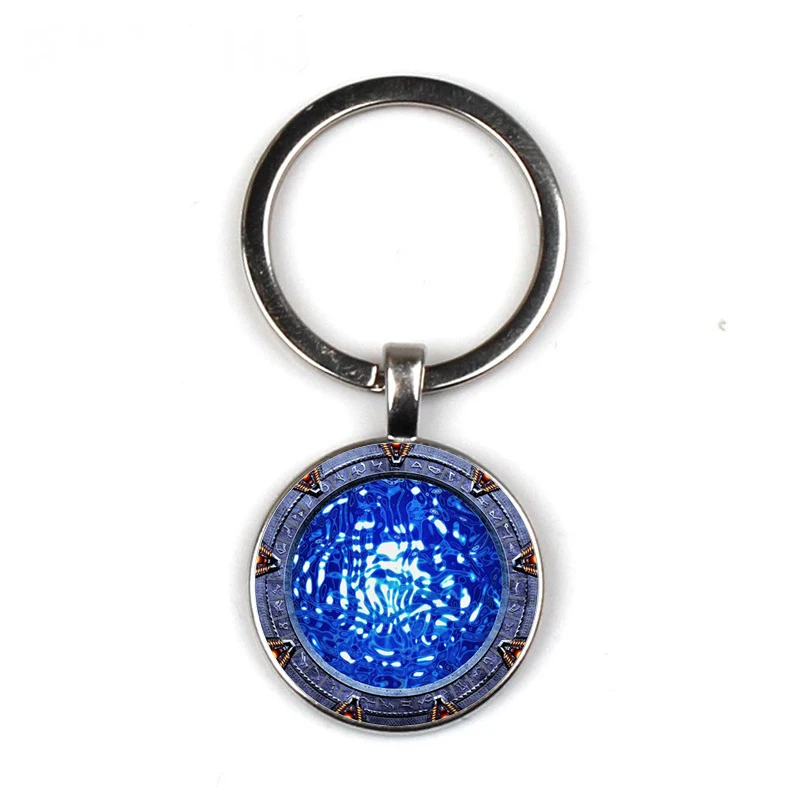 Keychain Glass Time Gem Keychain Key Jewelry DIY Custom Photo Personality Gift , Keychains gifts for men Atlantis