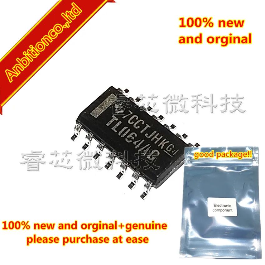 10pcs  100% new and orginal TL064ACDR TL064ACD TL064AC SOP14 LOW-POWER JFET-INPUT OPERATIONAL AMPLIFIERS in stock