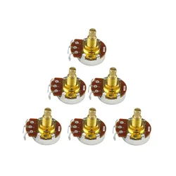 Fleor 6 Stuks Lange Split Shaft Potentiometers Gitaar Potten Audio Tone Volume Schakelaar Controle A250K B250K A500K B500K Kiezen