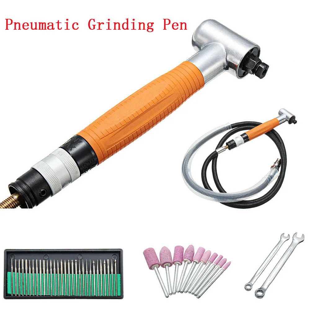 3mm 90 Degree Angle Air Die Grinder Pneumatic Micro Grinder Grinding Polisher Tool Set Cutting Abrasive Pneumatic Tools