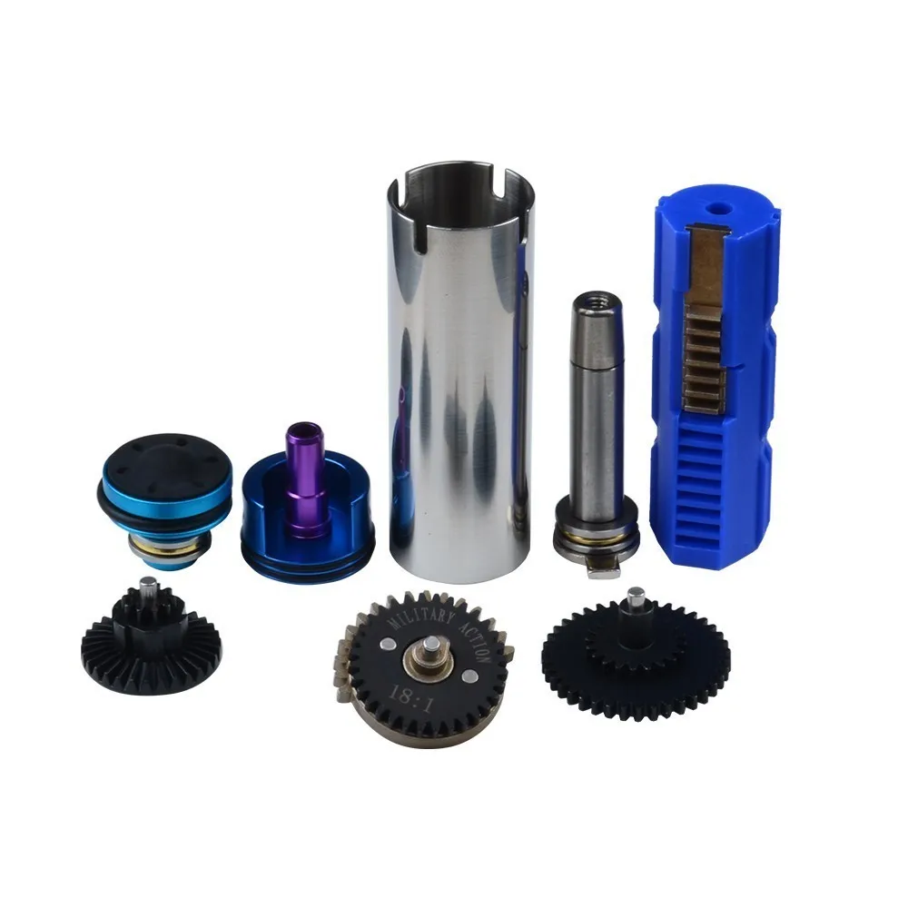 Paintball Hunting Army Accessories Upgrade Kits High Speed Torque Gears Ported Solid Cylinder Piston Silent Mushroom Head Ver.3