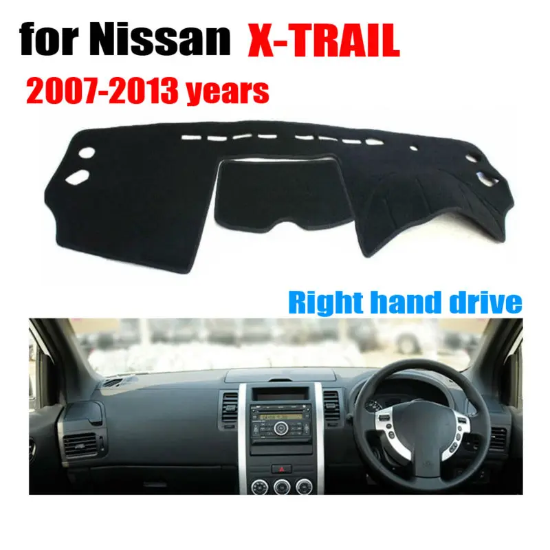 FUWAYDA Car dashboard cover mat for Nissan X-TRAIL 2007-2013 Right hand drive dashmat pad dash covers auto dashboard stickers