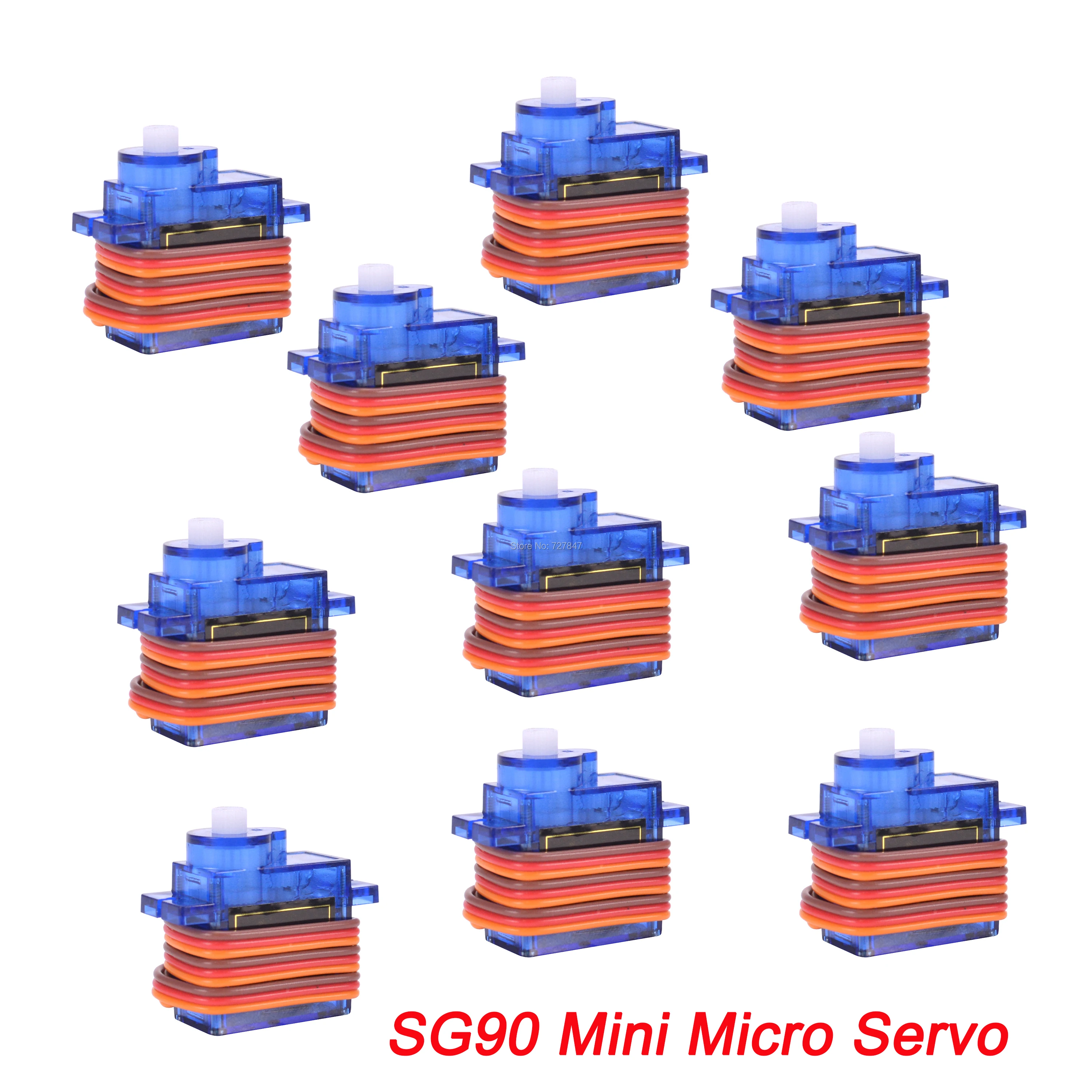 5pcs / 10pcs / 20pcs / 50PCs lot New SG90 SG 90 9G Mini Micro Servo for RC 250 450 Helicopter Airplane Car RC