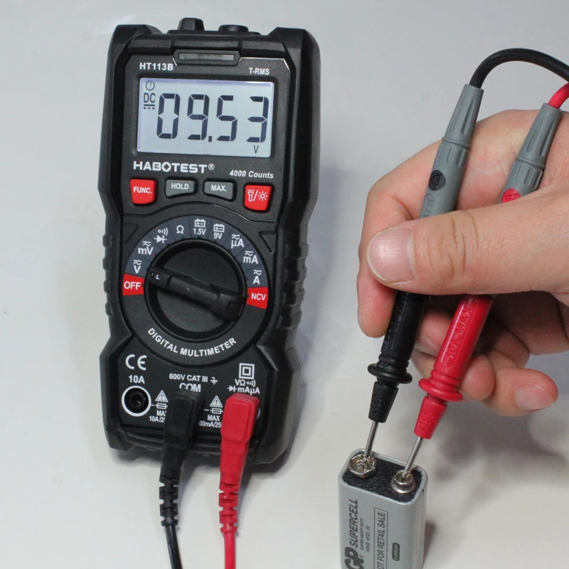 HABOTEST HT113A/113B/113C/830L Digital multimeter; small true RMS digital multimeter, NCV/battery test LCD backlight/Live test