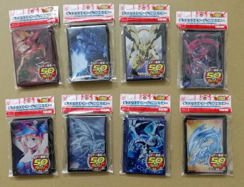 50pcs/lot (1 pack) Yu-Gi-Oh! Card Cosplay Yugioh Emperor Dragon Series Board Anime Games Sleeves Card Barrier Card Protector