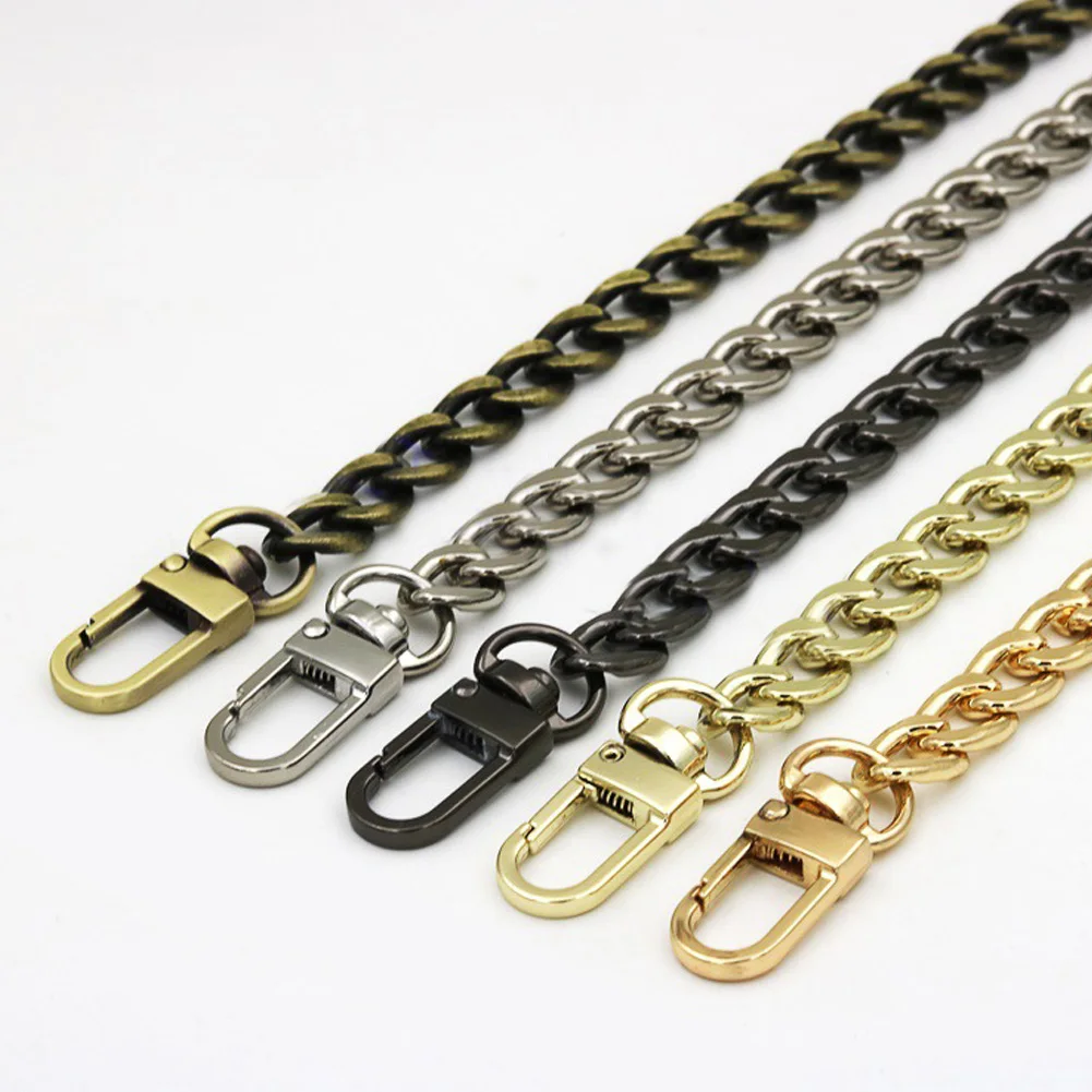 120cm Metal Chain for Shoulder Bags Handbag Handle Silver Gold DIY Belt For Bag Straps Double woven Iron Chain Bag Accessories