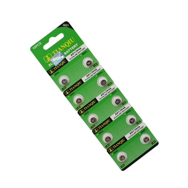10pcs/pack ag1 battery 1.55V AG1 364 SR621SW LR621 621 LR60 CX60 Alkaline batteries