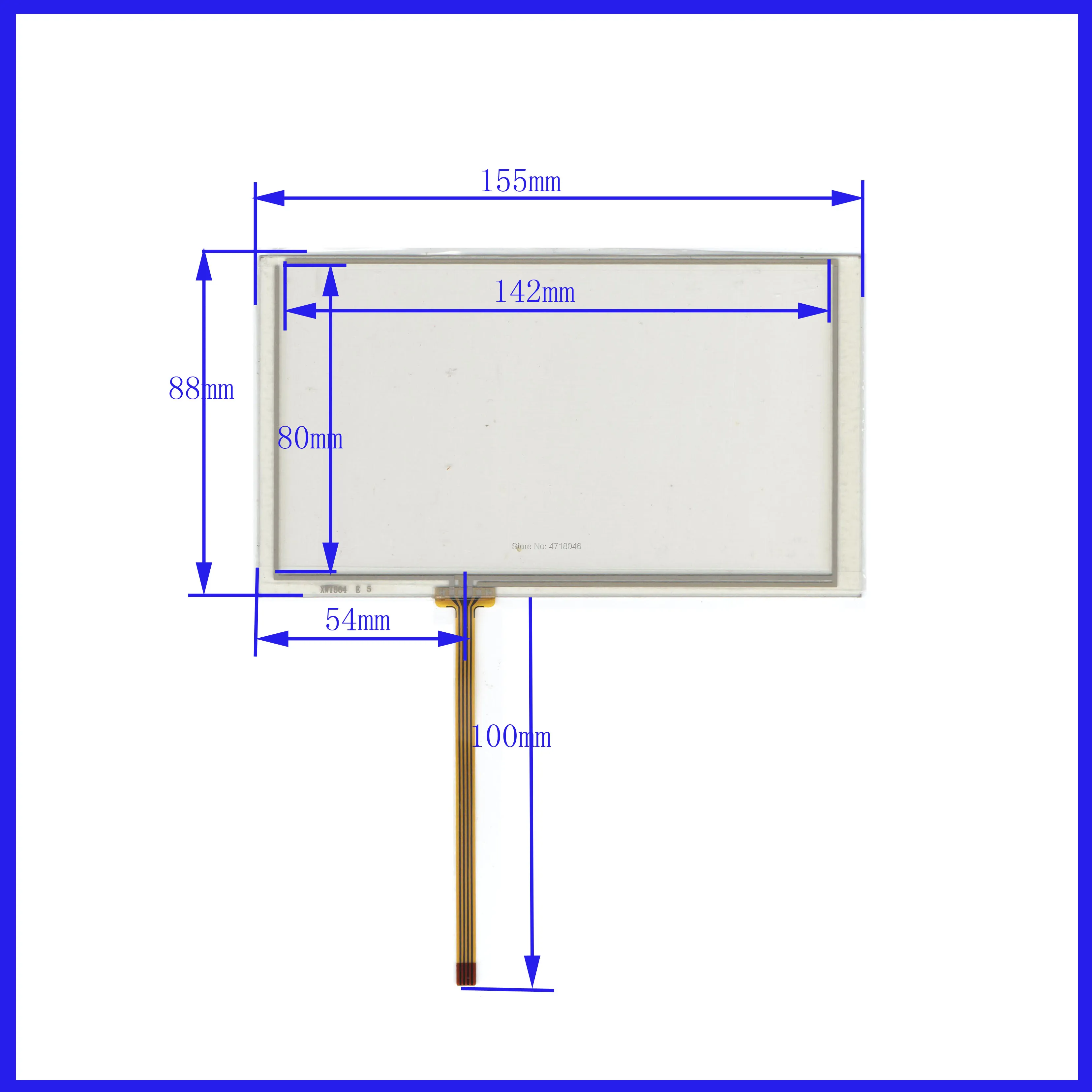 

wholesale 10PCS/Lot XWT564 155*88mm 6.2inch 4lines resistance screen for car DVD redio this is compatible 155*88