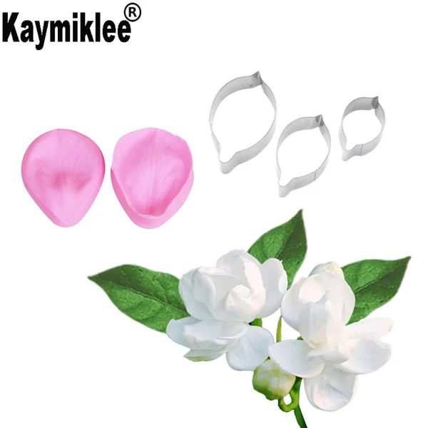 Jasmine Veiners Silicone Molds Fondant Sugarcraft Gumpaste Clay Water Paper Cake Decorating Tools CS331 image 2