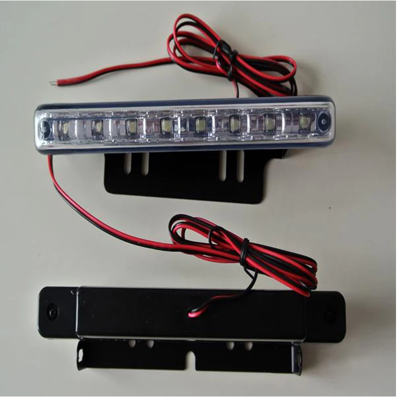 1pc Universal Car LED Light 12V 8LED Car Daytime Running Fog Lamp Car Driving Light Super Bright White Light Auxiliary Lamp