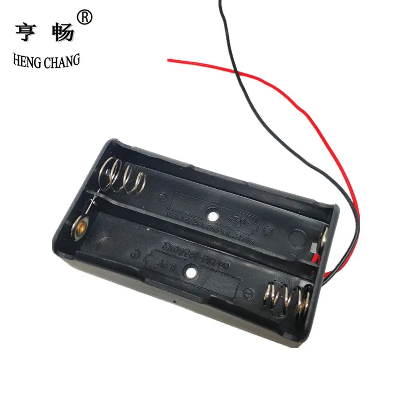 2 18650  Case Holder Lead DIY Batteries Clip Holder Container With Wire Lead for 18650 Batteries 3.7V Pin Dropshipping