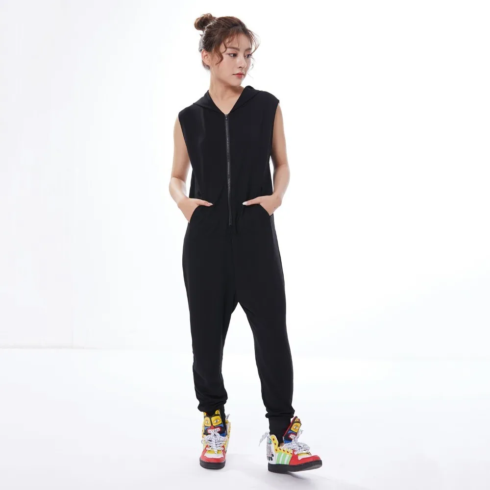 Heroprose Hip Hop Dance Costume Stage Performance Wear European Loose Harem Jazz Jumpsuit Streetwear Casual One Piece Pants