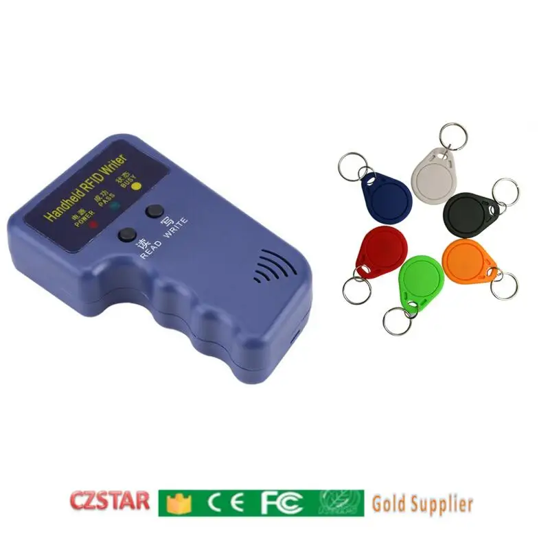 Copier reprogrammable T5577 EM4305 write read 125KHz LF Keyfobs card Duplicate RFID Tag Copy card Proximity door clone Key