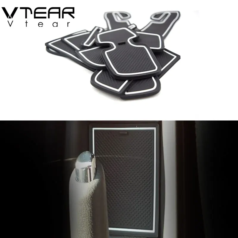 Vtear For SUZUKI Swift sport accessories Door Groove Mat gate slot pad rubber Anti-Slip gate slot pad sticker Interior 2018 2019