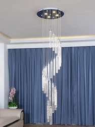 XL Stairwell 1-4.5M Spiral led Chandeliers bubble crystal chandelier lighting long stair Lighting Led strip home decor LED light