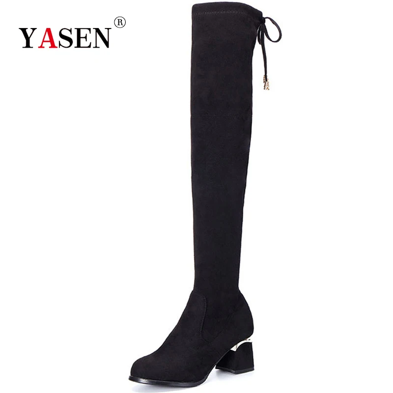 Women Over The Knee Boots Lace Up Sexy High Heels Women Boots Autumn 2021 Woman Shoes Winter Thigh High Boots Suede High Heel