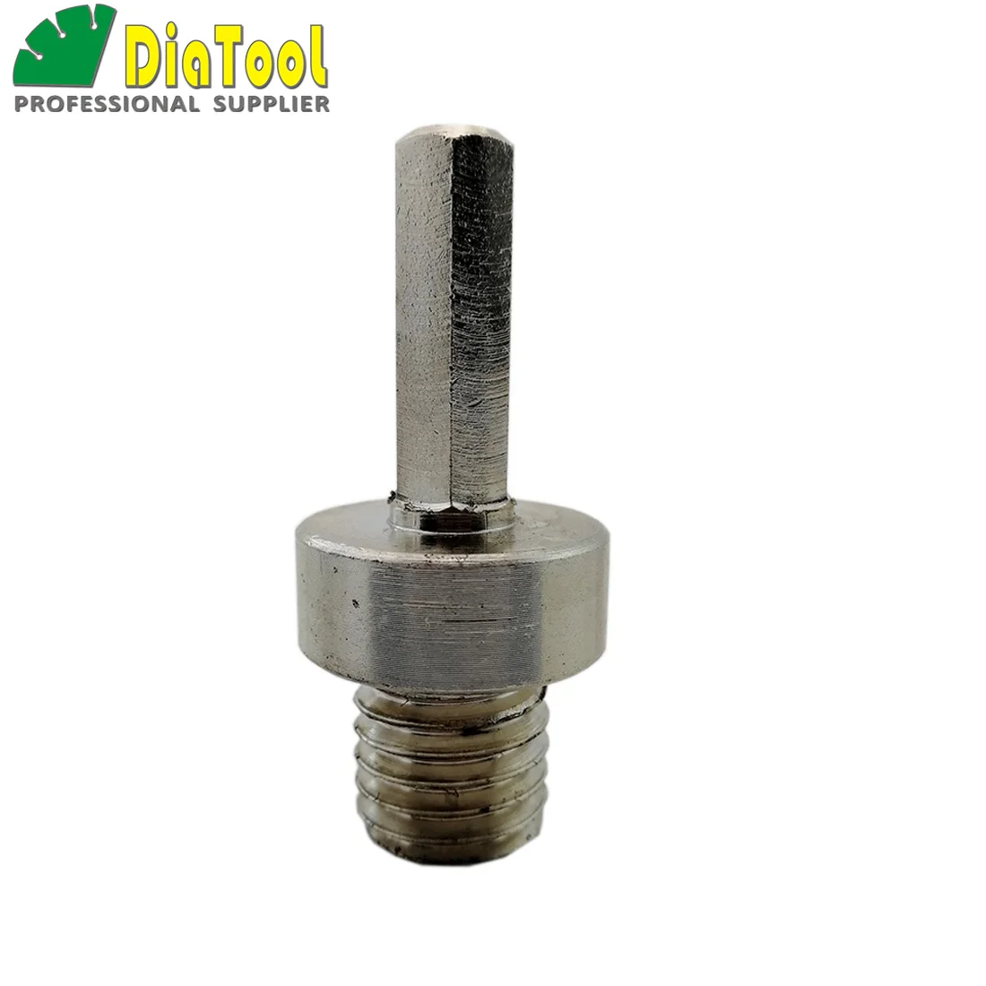 DIATOOL-Adaptador de rosca macho a vástago hexagonal 5/8 para brocas de taladro, disco de molienda de acero de buena calidad, 3/8-11, 1 unidad