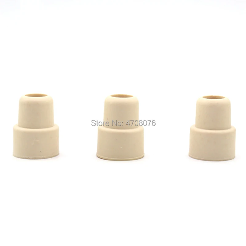 Rubber stopper for reagent bottle White rubber reverse cover Perforated stopper bung Closing plug Sealed lid 15/18mm 50pcs/pack