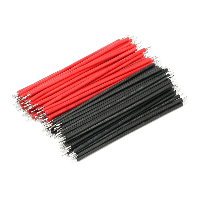 100pcs/set 22AWG Breadboard Jumper Cable Wires Kit 6cm Fly Jumper Wire Cable Tin Conductor Wires 2 Colors PCB Solder Cabl