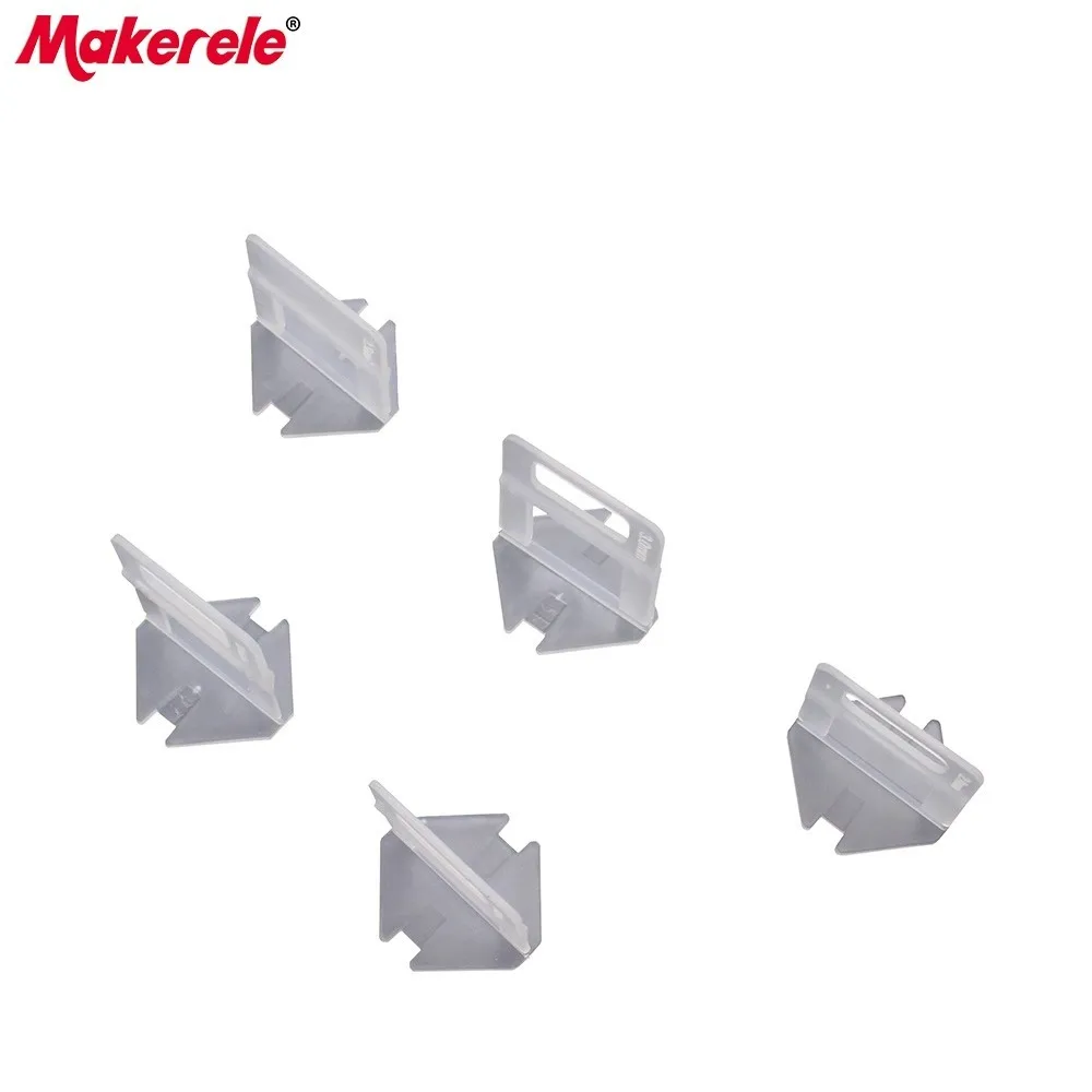 100pcs Tile Leveling System Clips Kit Wall Floor Tile Spacer Tiling Tool 1mm 1.5mm 2mm 2.5mm 3mm Transparent Disposable PVC Base