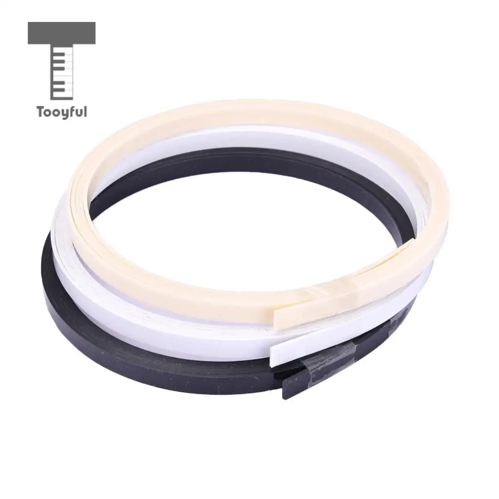 3Pcs ABS Plastic Binding Purfling Strips Edge Trim Inlay Body Project for Guitar Bass Ukulele Perfect Accessories 165cm