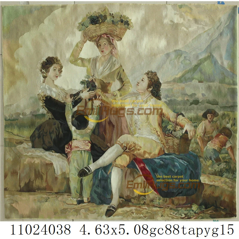 bohemian tapestriesTapestry Antique European Aubusson Art Large Fabric Tapestry Pure Wool Knitting