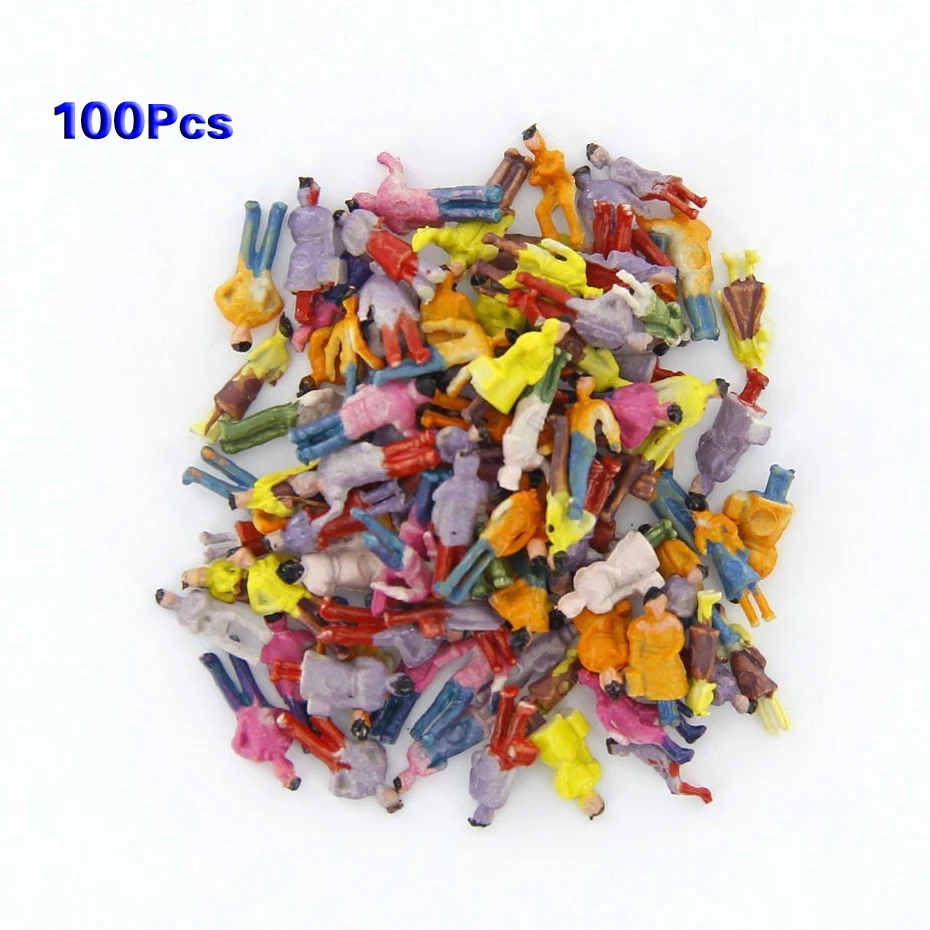 FBIL-New 100pcs Painted Model Train People Figures Scale N (1 to 150)