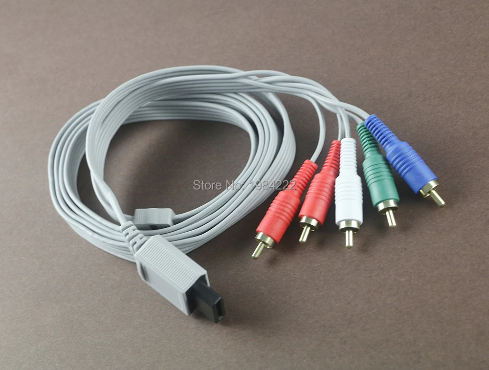 10pcs/lot 1.8m Component High-Definition 1080P HDTV AV Audio Adapter Cable Cord Wire 5RCA For Nintendo Wii Console