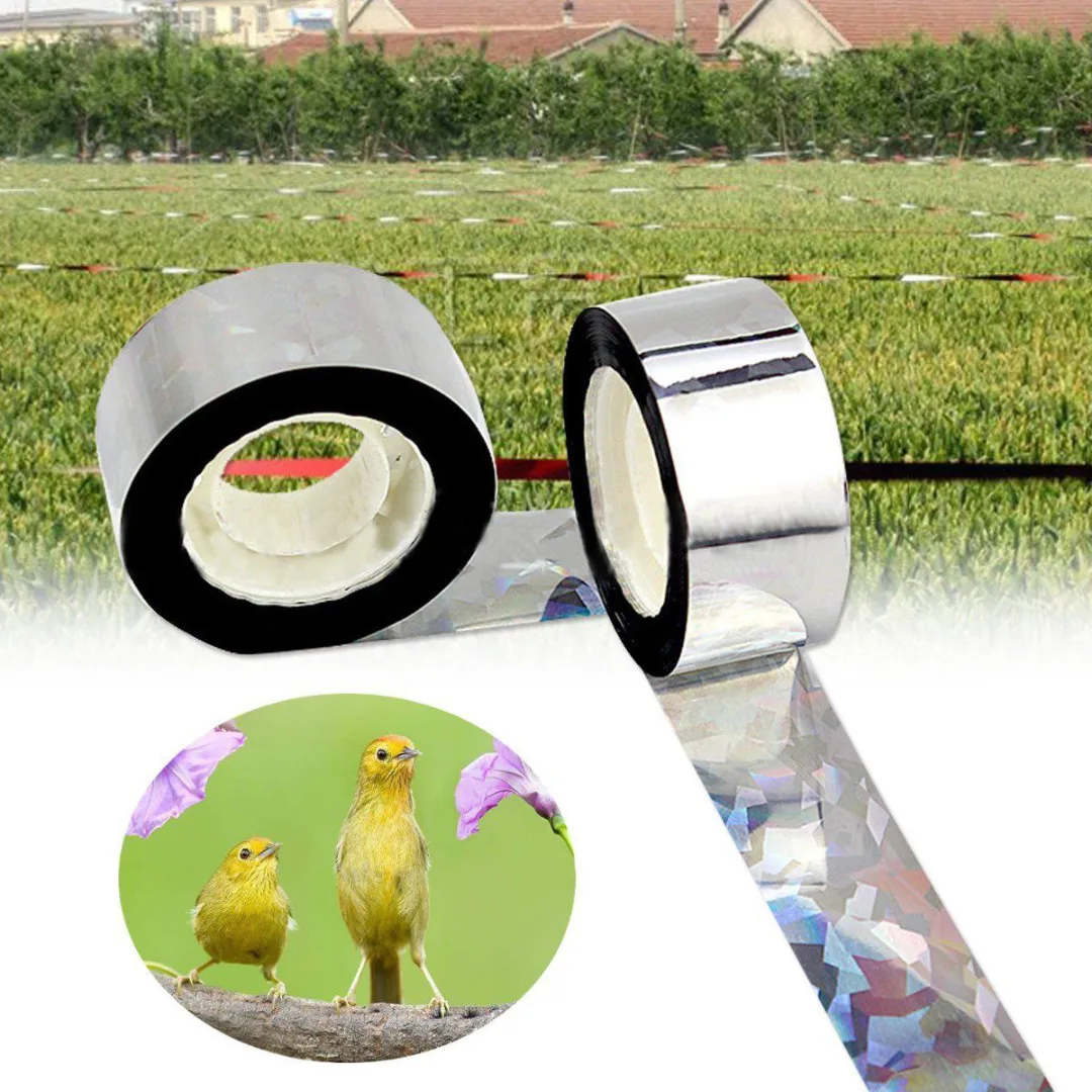 

Newest Bird Scare Tape Audible Repellent Fox Pigeons Repeller Ribbon Deterrent Tapes 45-90M