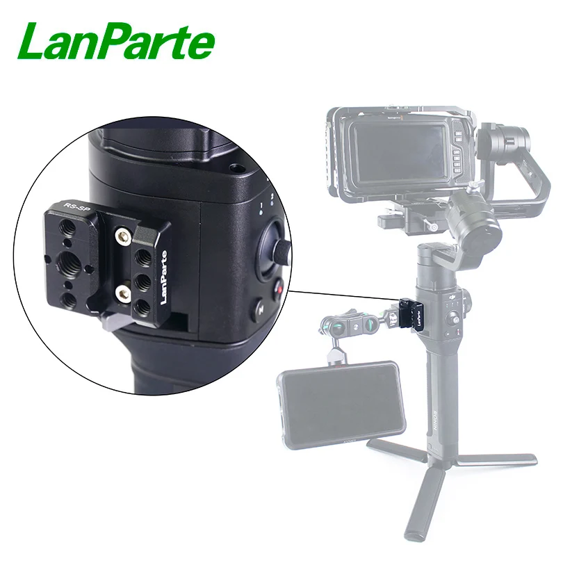 LanParte Ronin S Side Plate Adapter Gimbal Accessories with Nate Rail and 1/4\