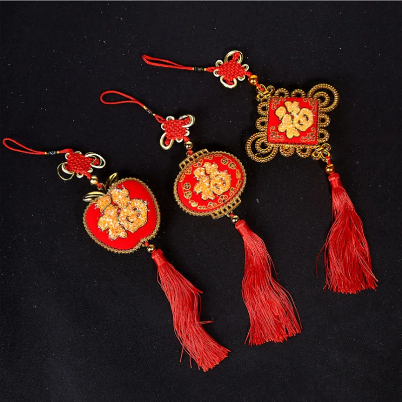 5 Pcs Chinese Knots Knotting Tassel Blessing Lucky Chinese Gifts Curtain Hang Decorations Pendant Home Decoration Accessories