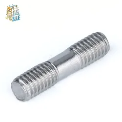 10PCS M8 Stainless Steel Double End Threaded Screw Headless Double Thread Studs Bolt M8*30/35/40/45/50-200mm