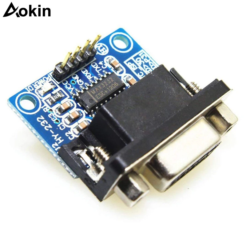 2pcs RS232 DB9 Male Serial Port to TTL Converter MAX3232 Root Module Connector MCU Programme Mobile Root Vehicle Examine