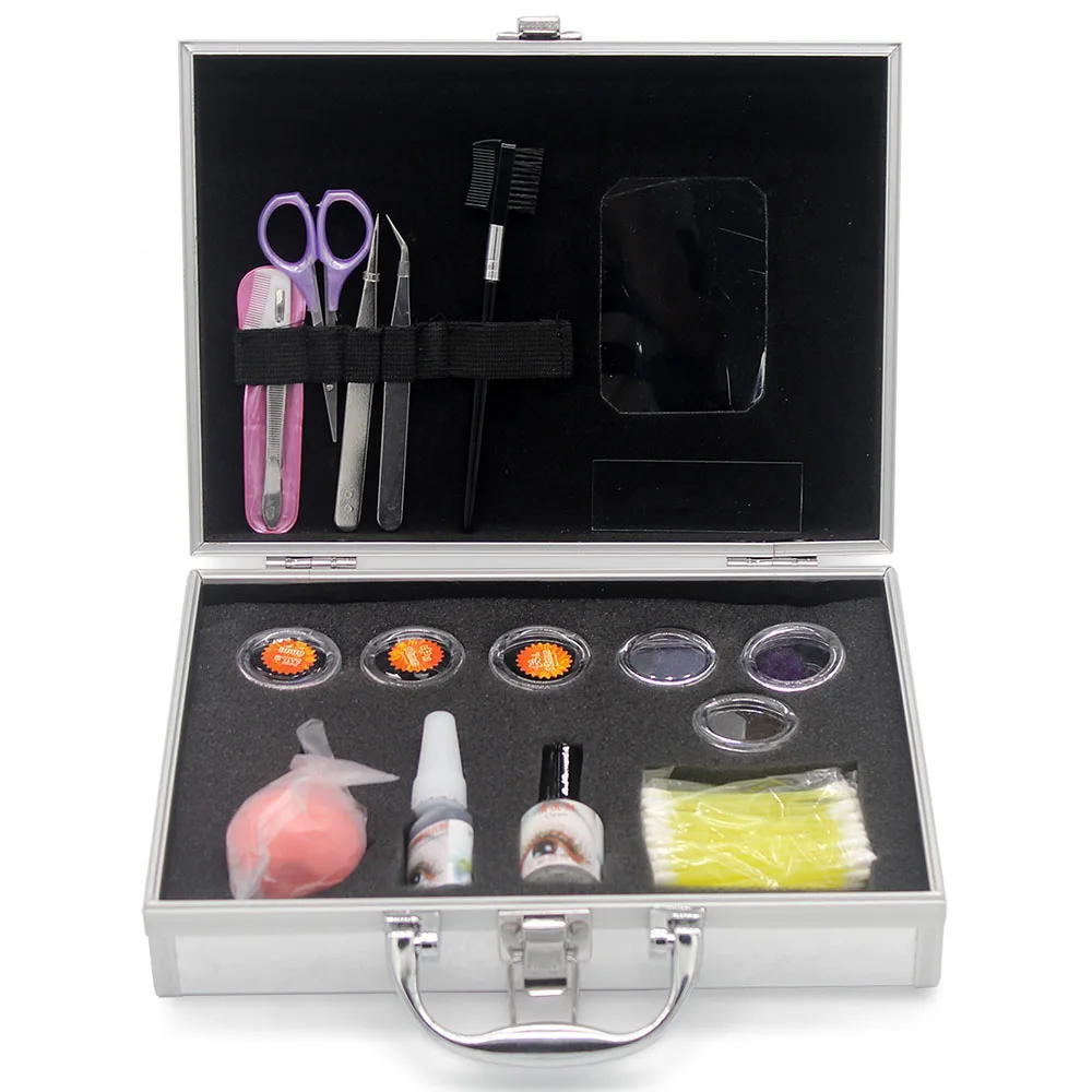 

Kimcci Professional Faux Eyelash Extension Training Kit False Individual Mink Eyelashes Grafting Sets Makeup Cilia Glue Debonder