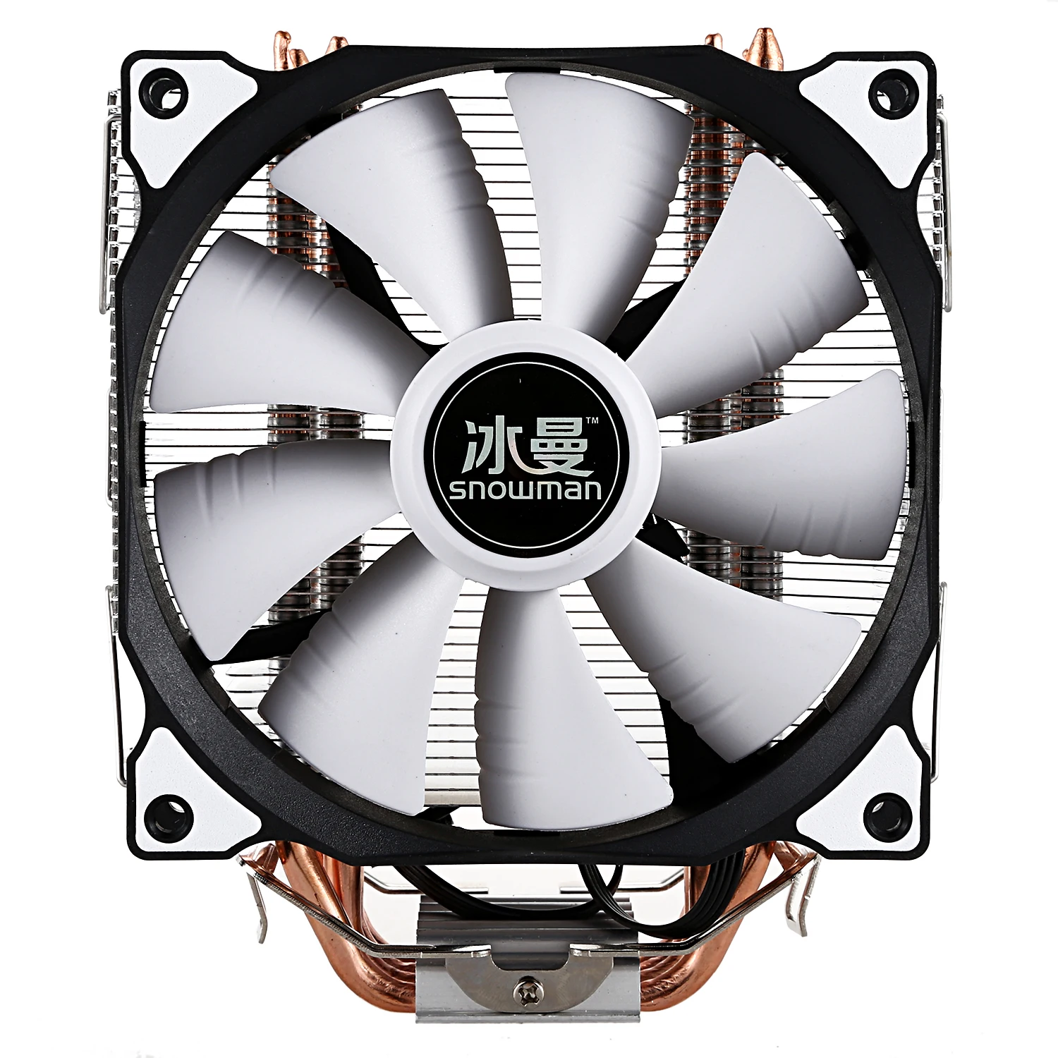 HOT-SNOWMAN CPU Cooler Master 5 Direct Contact Heatpipes freeze Tower Cooling System CPU Cooling Fan with PWM Fans