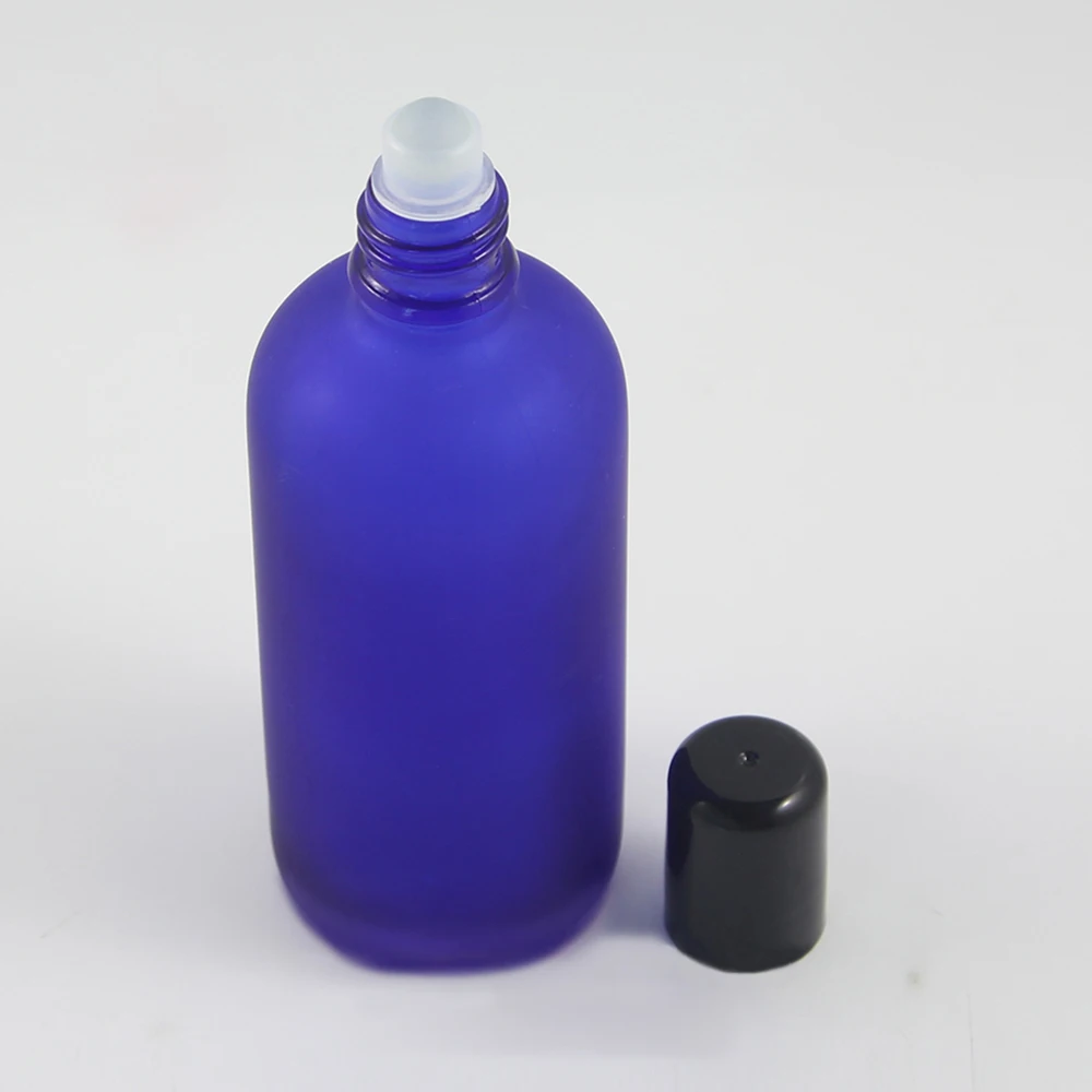 100ml roller glass bottle and stainless steel ball 100ml, 100ml cosmetic packaging for sale