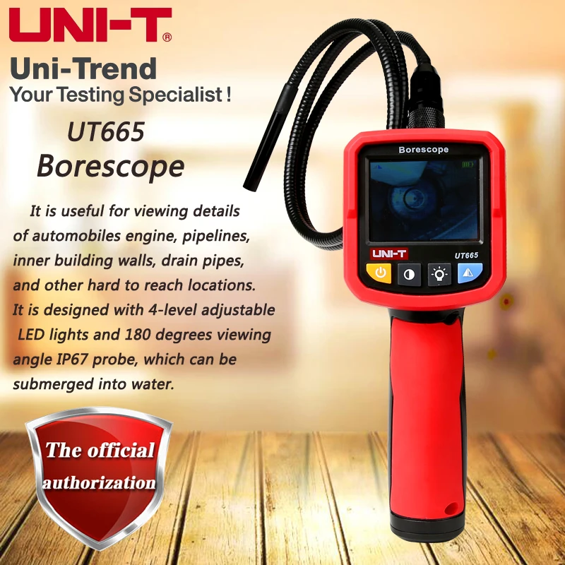 UNI-T UT665 Borescope; Automotive Inspection/Pipe/Air Conditioning Nondestructive Testing Industrial Peep / Industrial Endoscope