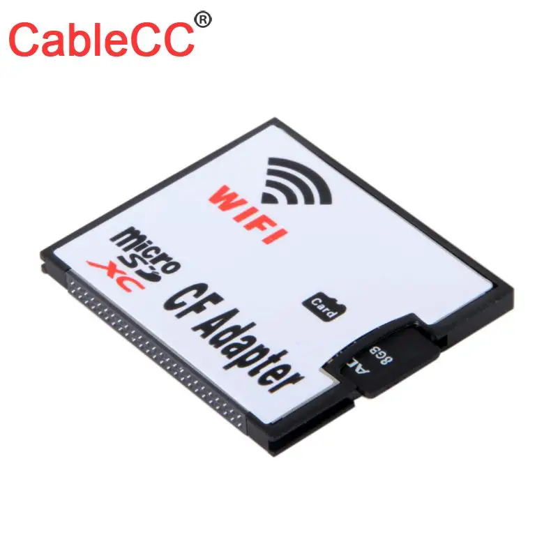 

Cablecc WIFI Adapter Memory Card TF Micro SD to CF Compact Flash Card Kit for Digital Camera