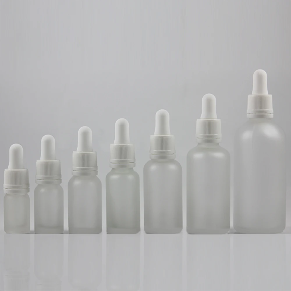 

China suppliers Transparent 15ml frosted glass dropper bottles, 15ml essential oil packaging