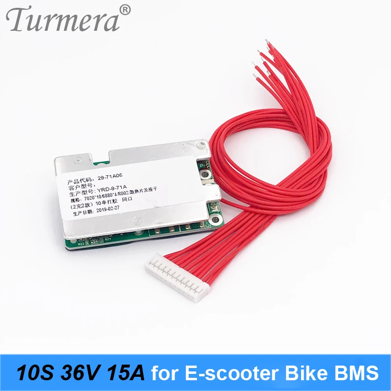 Carte de protection de l'alimentation de la batterie au lithium, 10s 36V, 36V, 42V, 15A, Eddie ion BMS PCB pour scooter électrique, vélo électrique