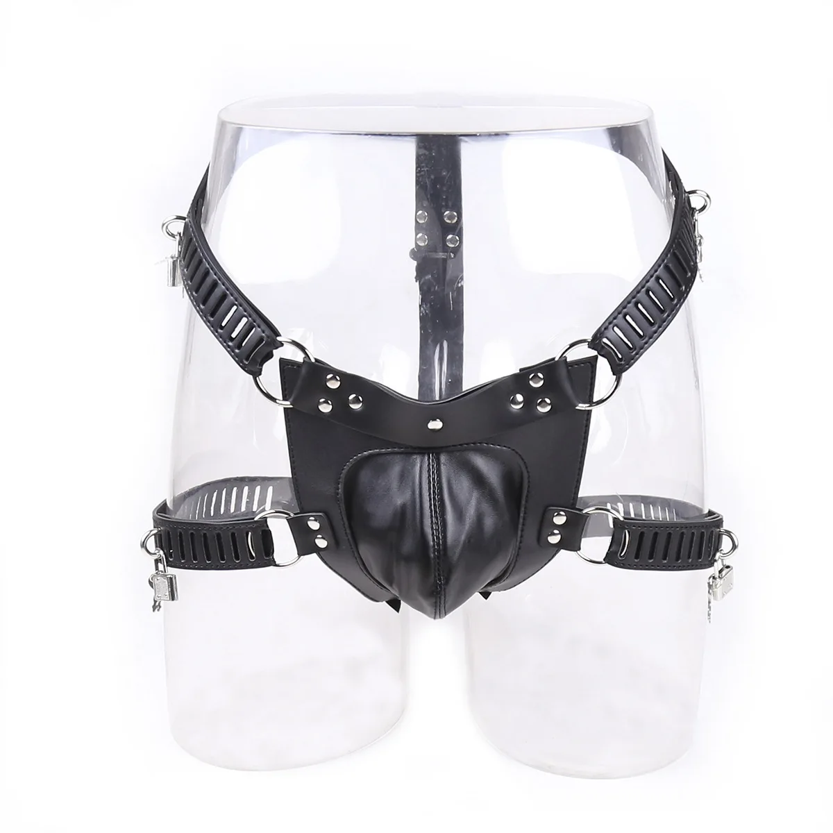 Adult Games PU Leather Sexy Panties BDSM Bondage Fetish Restraints Penis Cock Cage Male Chastity Devices Belt Erotic Toys