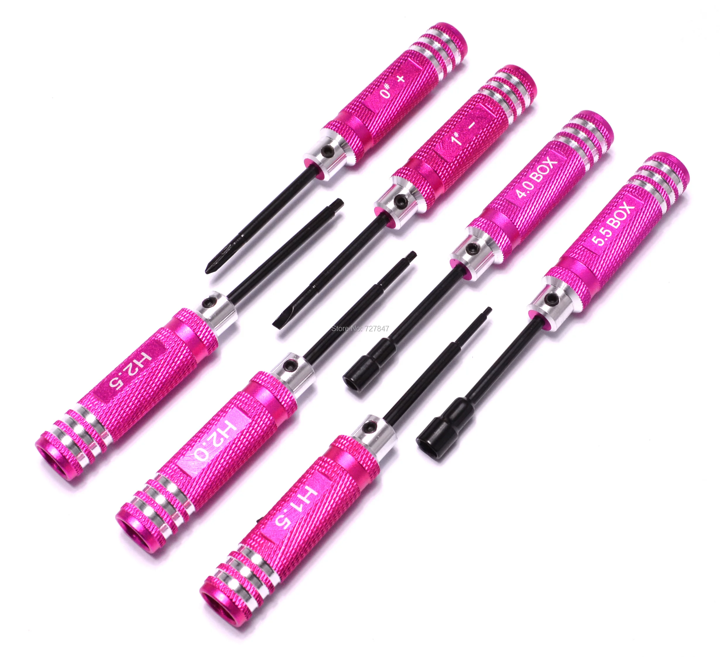 7pcs 0/1/1.5/2/2.5/4/5.5mm DIY Hexagonal Hex Screw Driver Tool Set Screwdriver For RC Models of Helicopters Aft Cars Helicopter